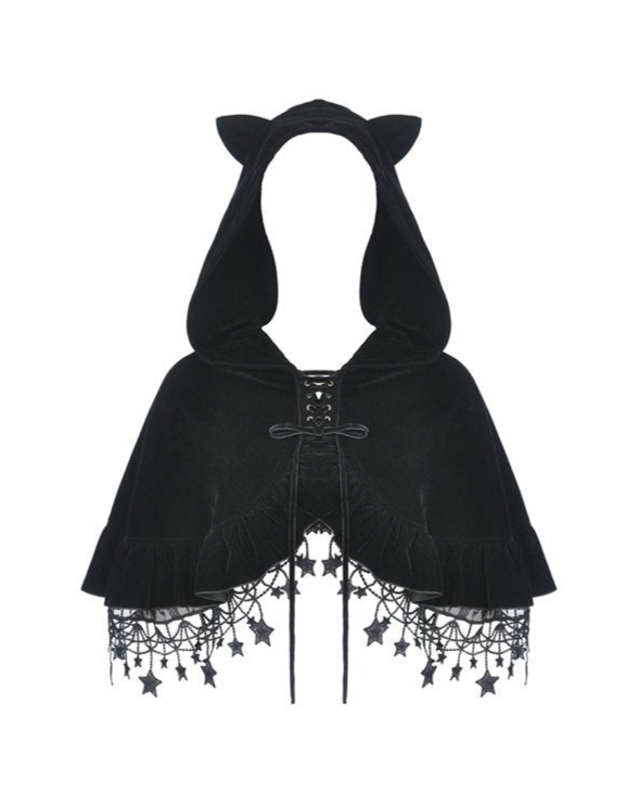 Star Hooded Cat Ear Capelet