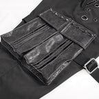 Punk Studded Cuffed Trousers
