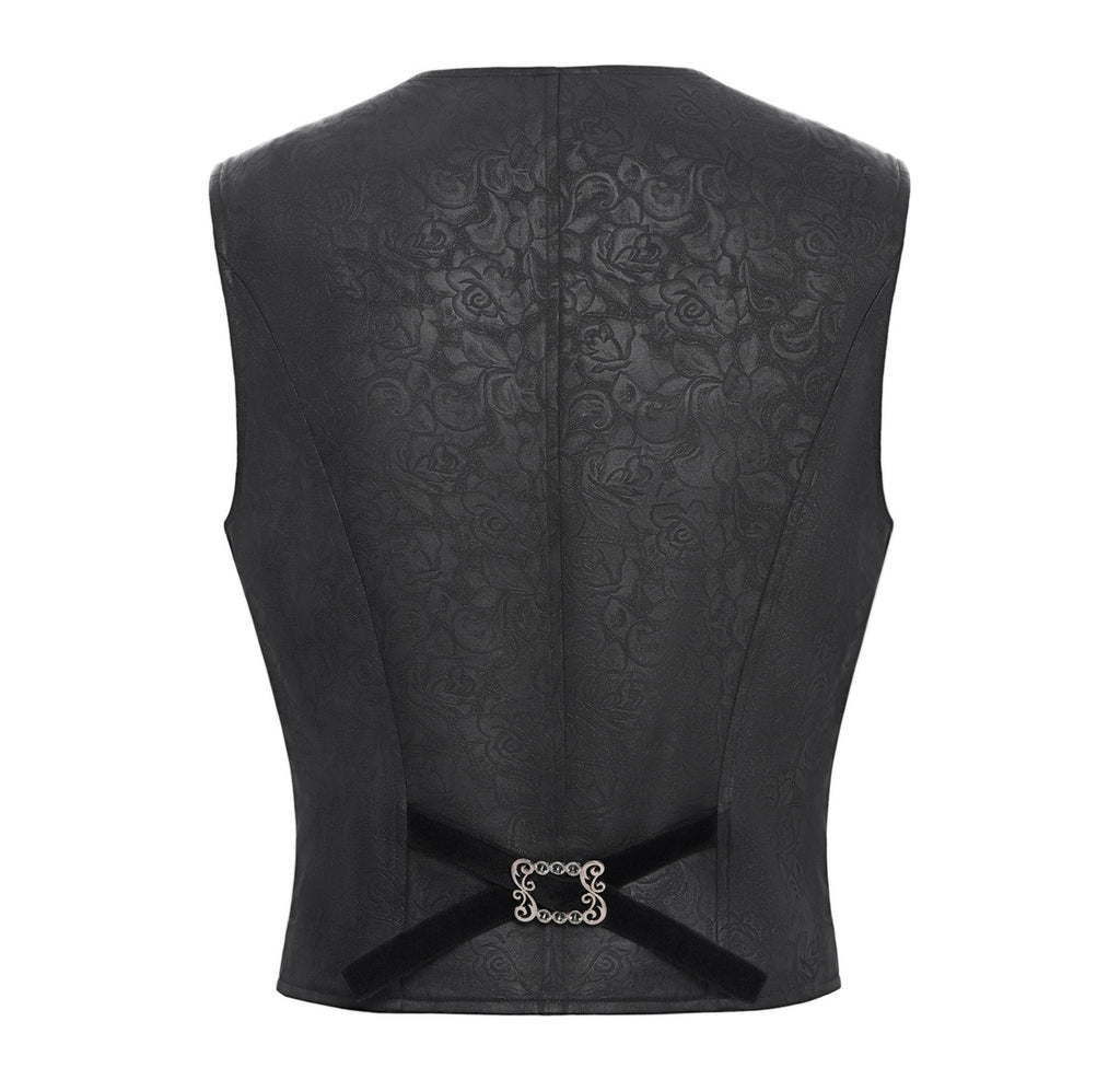 Rose Print Crucifix Waistcoat
