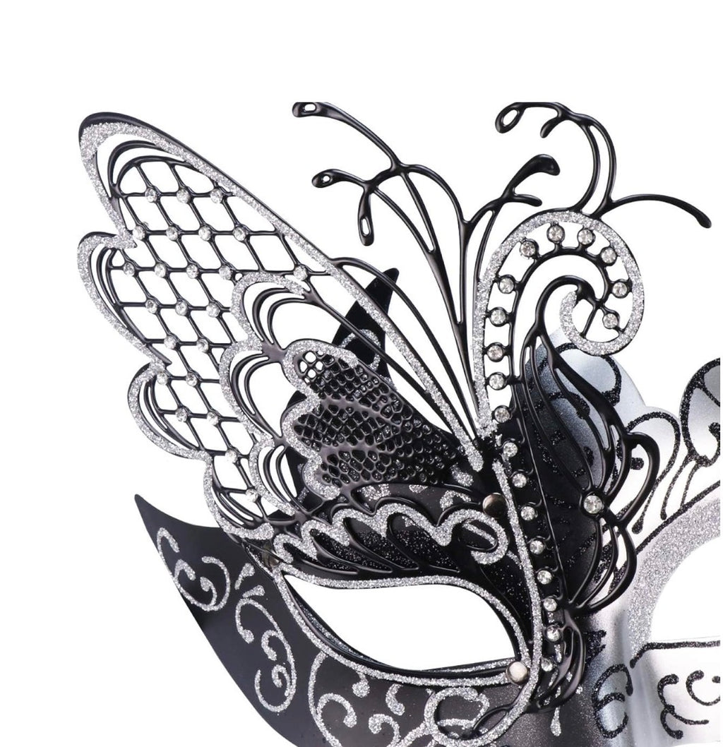 Silver Butterfly Masquerade Mask