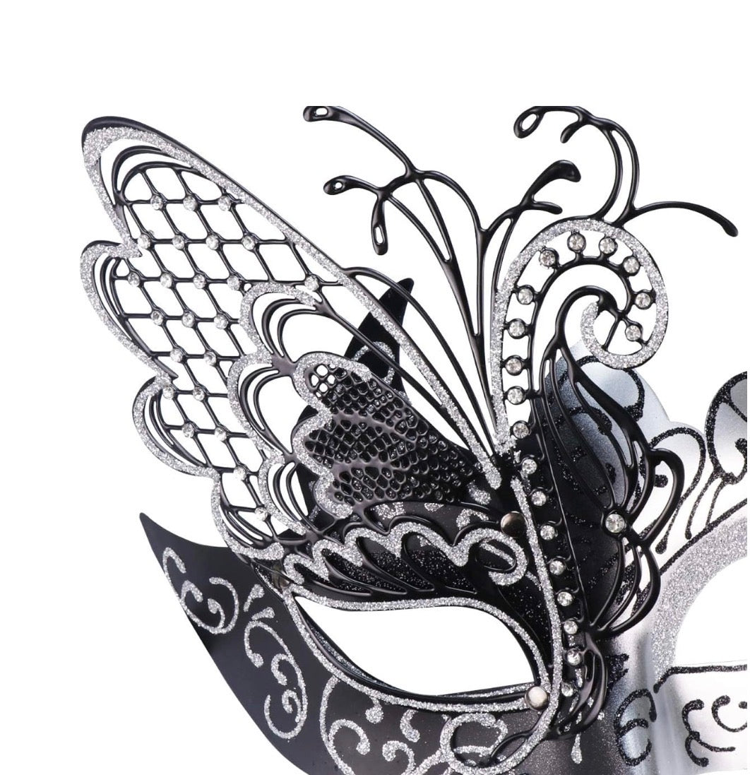 Silver Butterfly Masquerade Mask