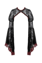Red Rim Black Lace Bolero
