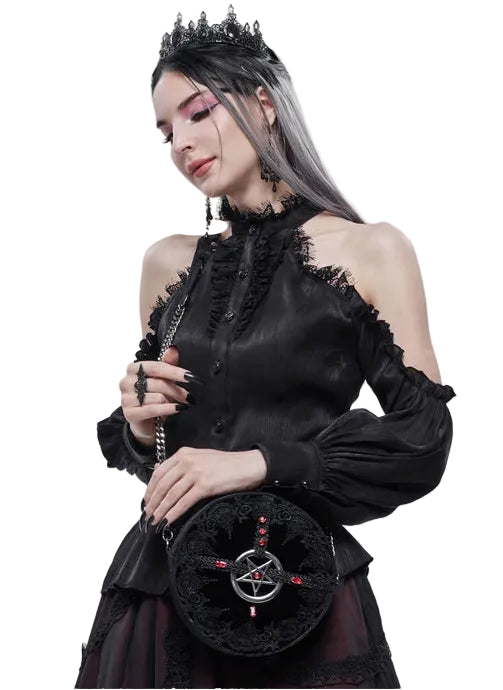 Circular Red Gem Pentagram Bag