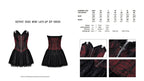 Red Wine Laced Crucifix Zip Mini Dress