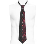 Crucifix Black & Red Gothic Tie