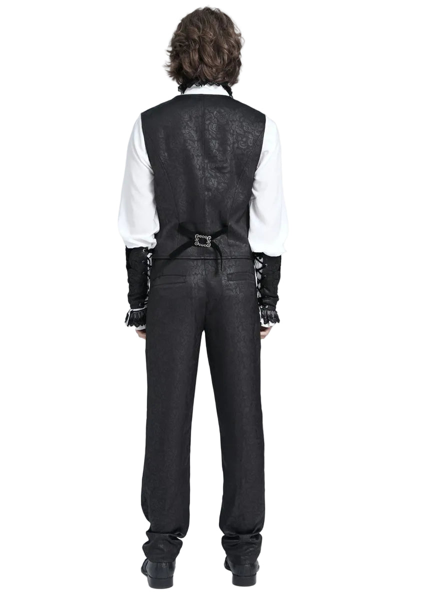 Rose Print Crucifix Waistcoat