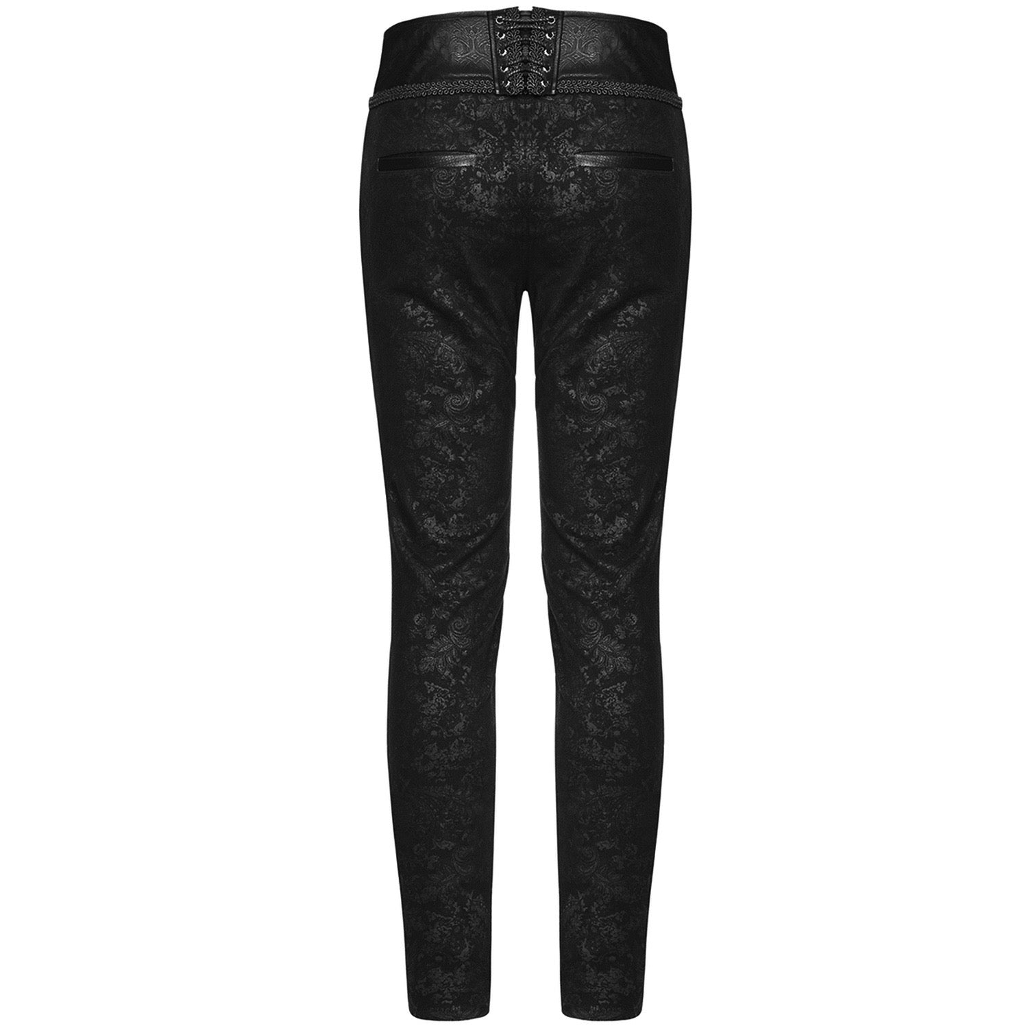 Victorian Button Leather Design Trousers