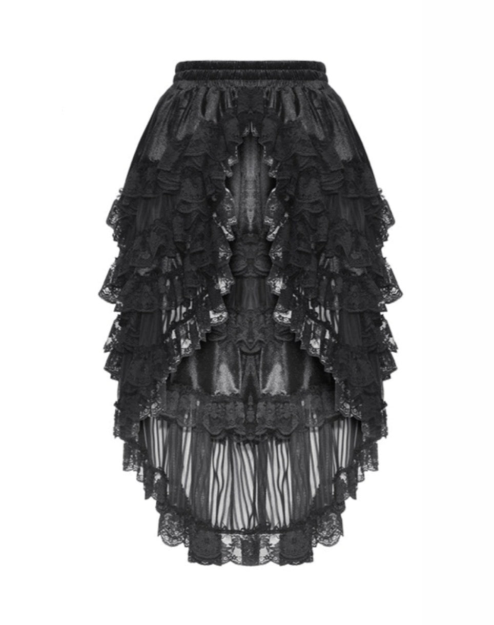 Short Hi-Lo Ruffle Tail Skirt