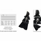 Velvet Feather Jewel Clip On Cravat