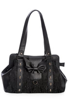 Gothic Bow Black Handbag