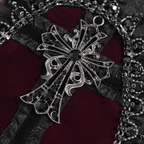 Gothic Ruffle Cross Handbag