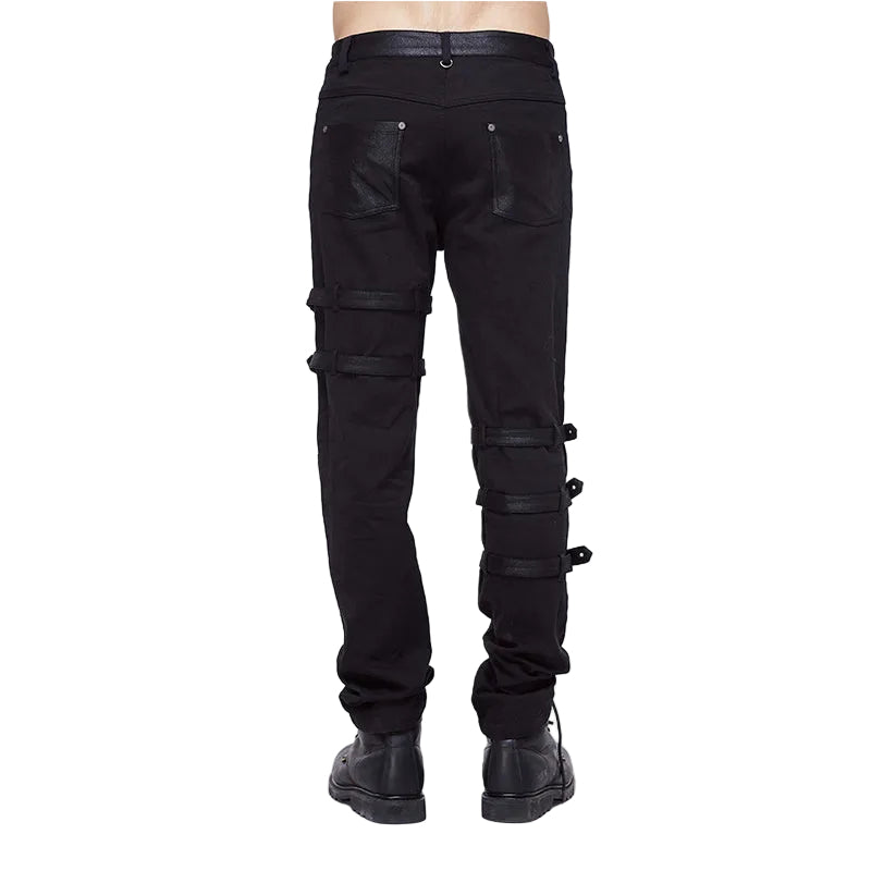 Ragged Punk Buckle Trousers