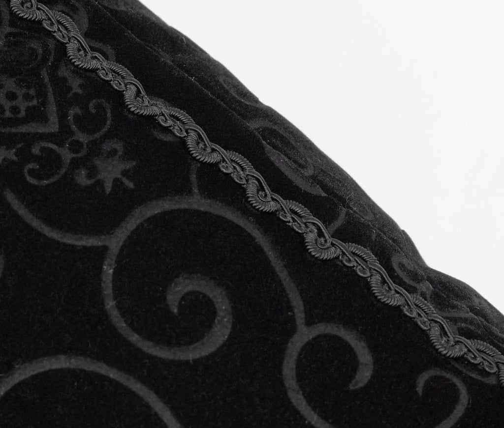 Ribcage Coffin Shape Velvet Cushion