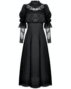 Gothic Lace Puff Sleeve Maxi Dress