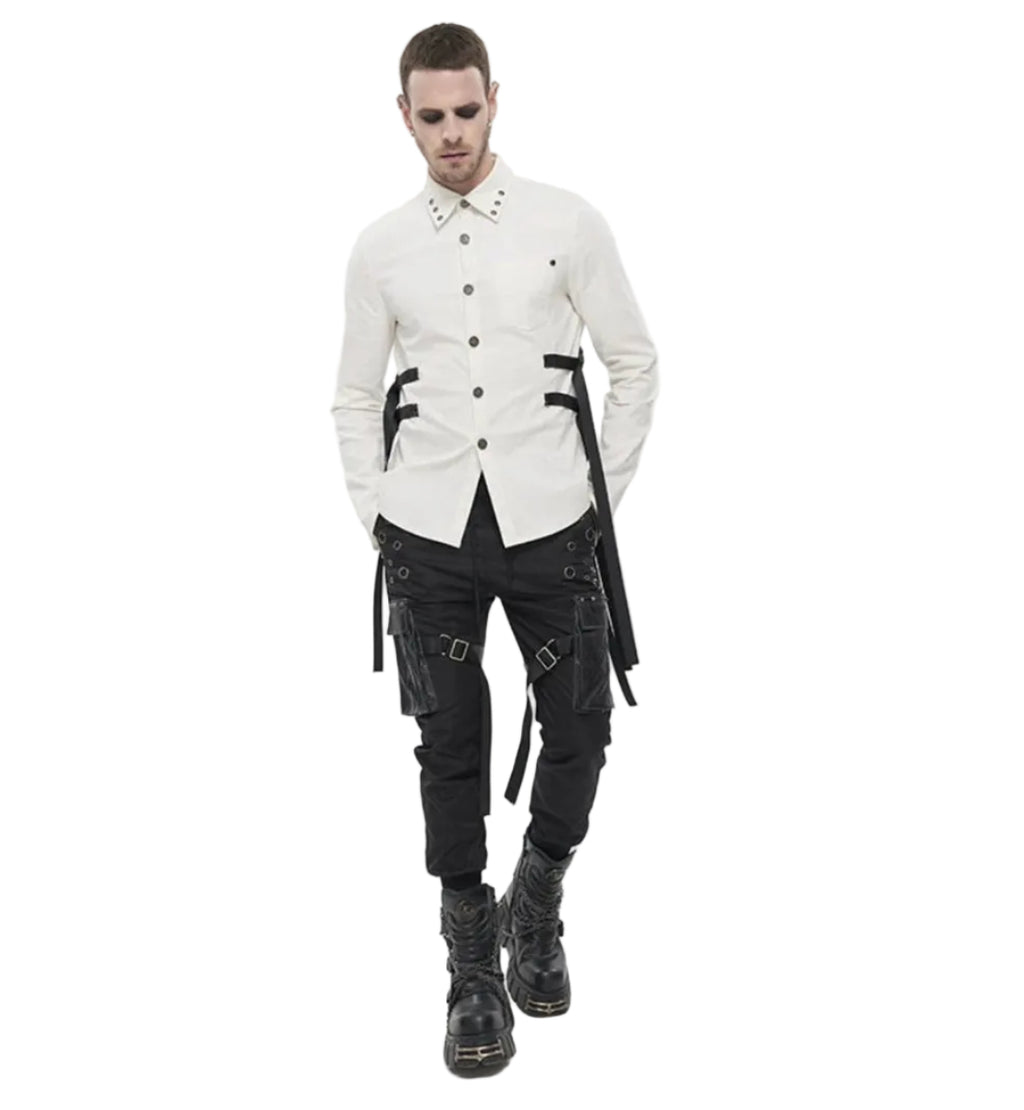 Punk Studded Cuffed Trousers