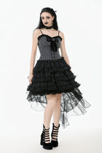 Pinstripe Satin Bow Doll Top