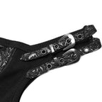 Silver Poison Ivy Corset Buckle Top