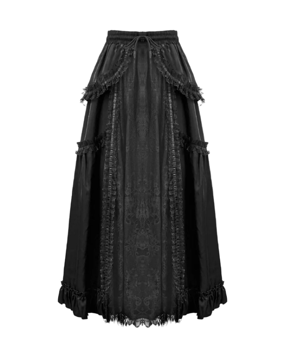 Classic Gothic Black Net Skirt