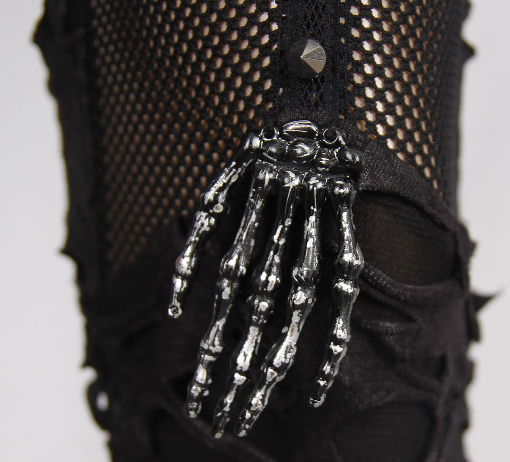 Thigh Net Skeleton Hand Shredded Leggings