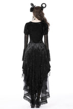 Spider Queen Hi-Lo Velvet Ruffle Dress