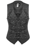 Black Alcazar Button Up Men’s Waistcoat
