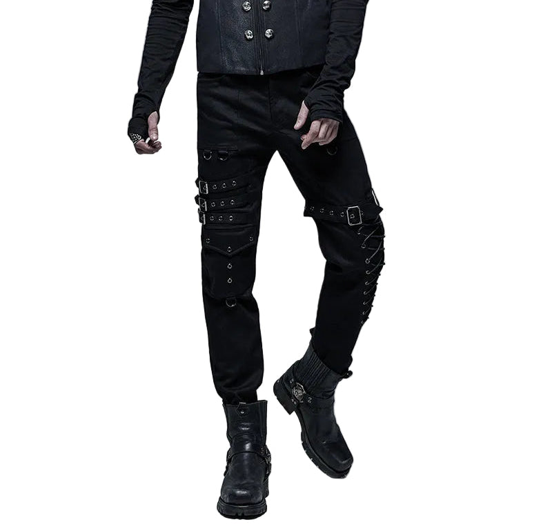 Straight Leg Triple Buckle Trousers