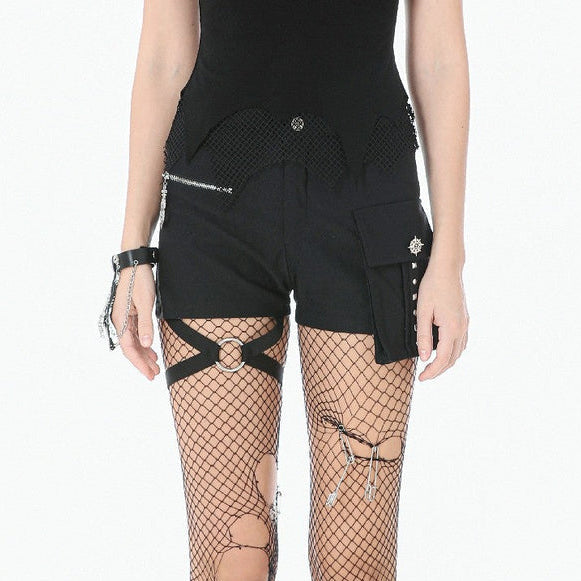 Punk Thigh Strap Shorts