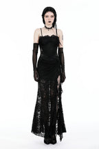Lace Thigh Split Maxi Dress