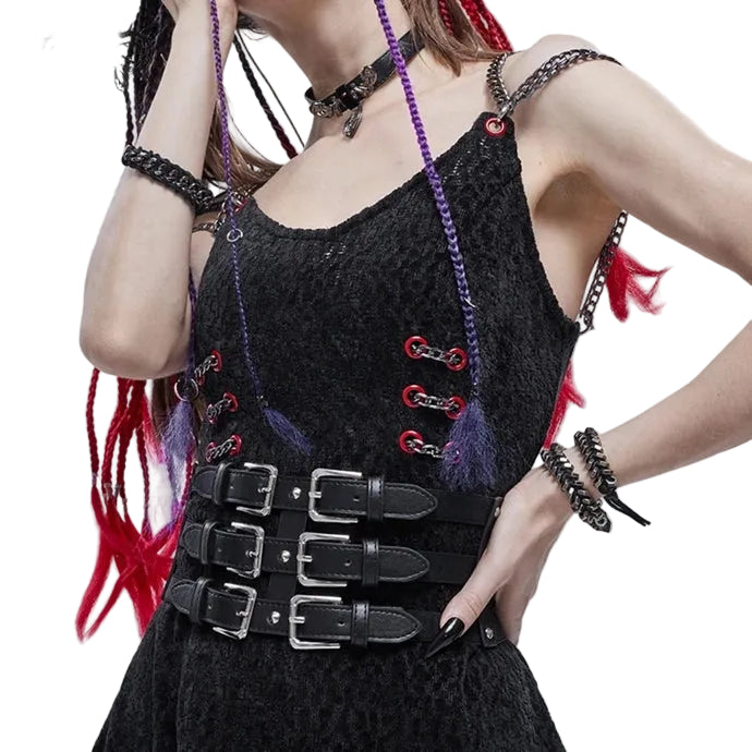 Grid Buckle Belt