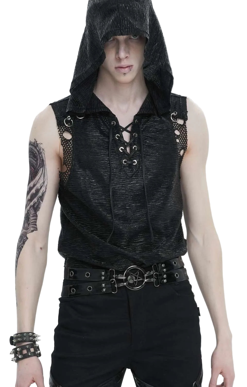 Unisex Pentagram Punk Belt
