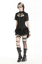Ruffle Detachable Tail Mini Skirt