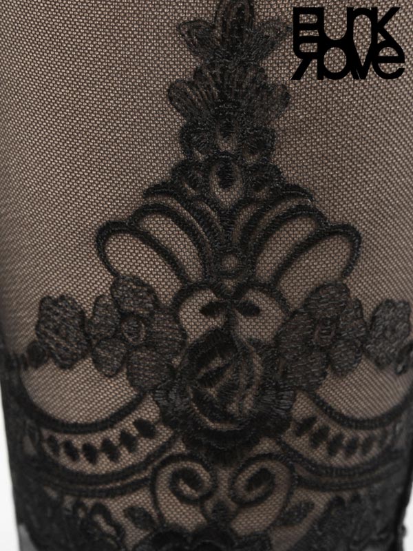 Gothic Embossed Decorative Leggings