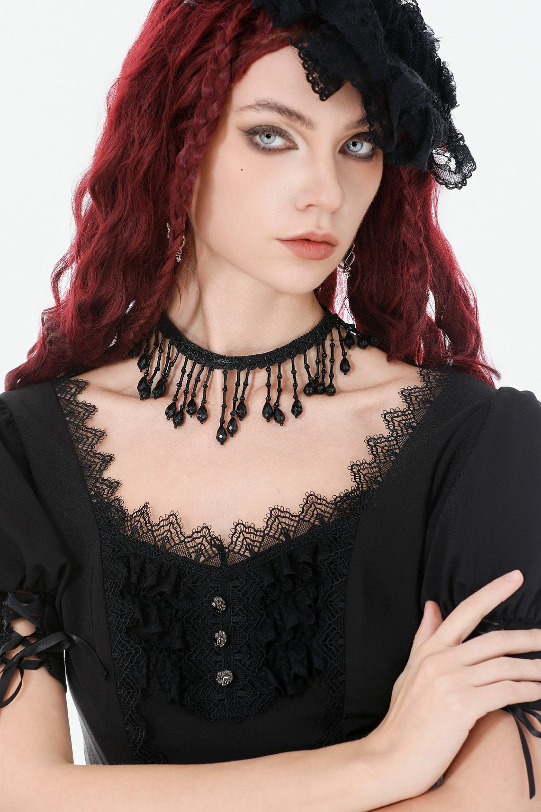 Vintage Teardrop Bead Choker
