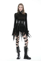 Punk Mesh Eyelet Super Mini Skirt