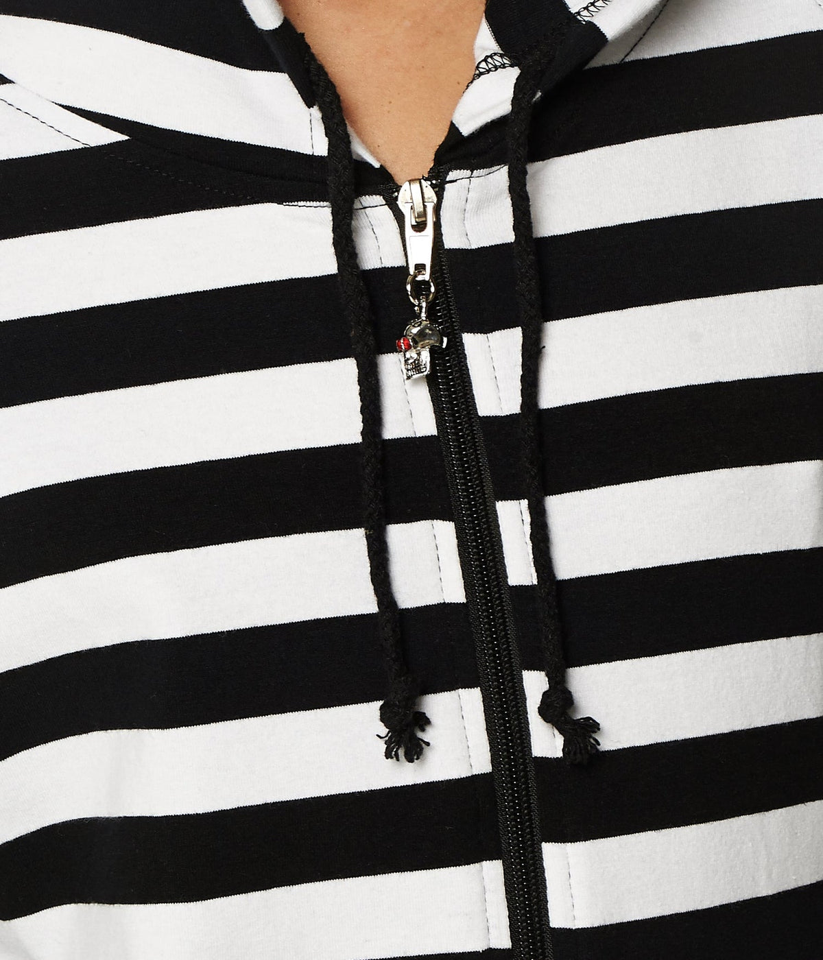 White Stripe Cat Ear Jacket