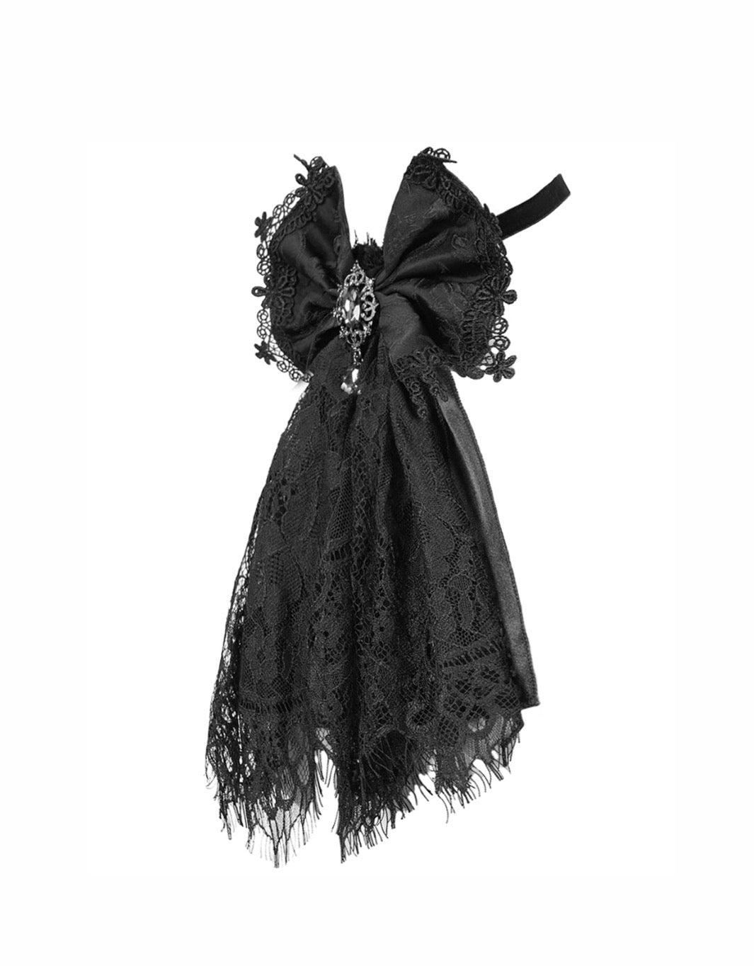 Lace Bow Jewel Cravat