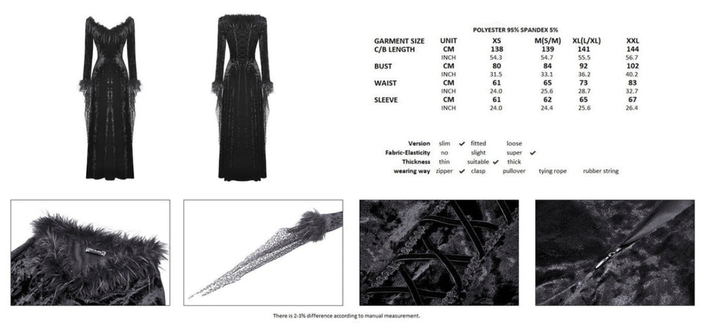 Velvet Maxi Dress with Mesh Trail Sleeves