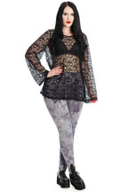 Skull Mesh Long Sleeve Top