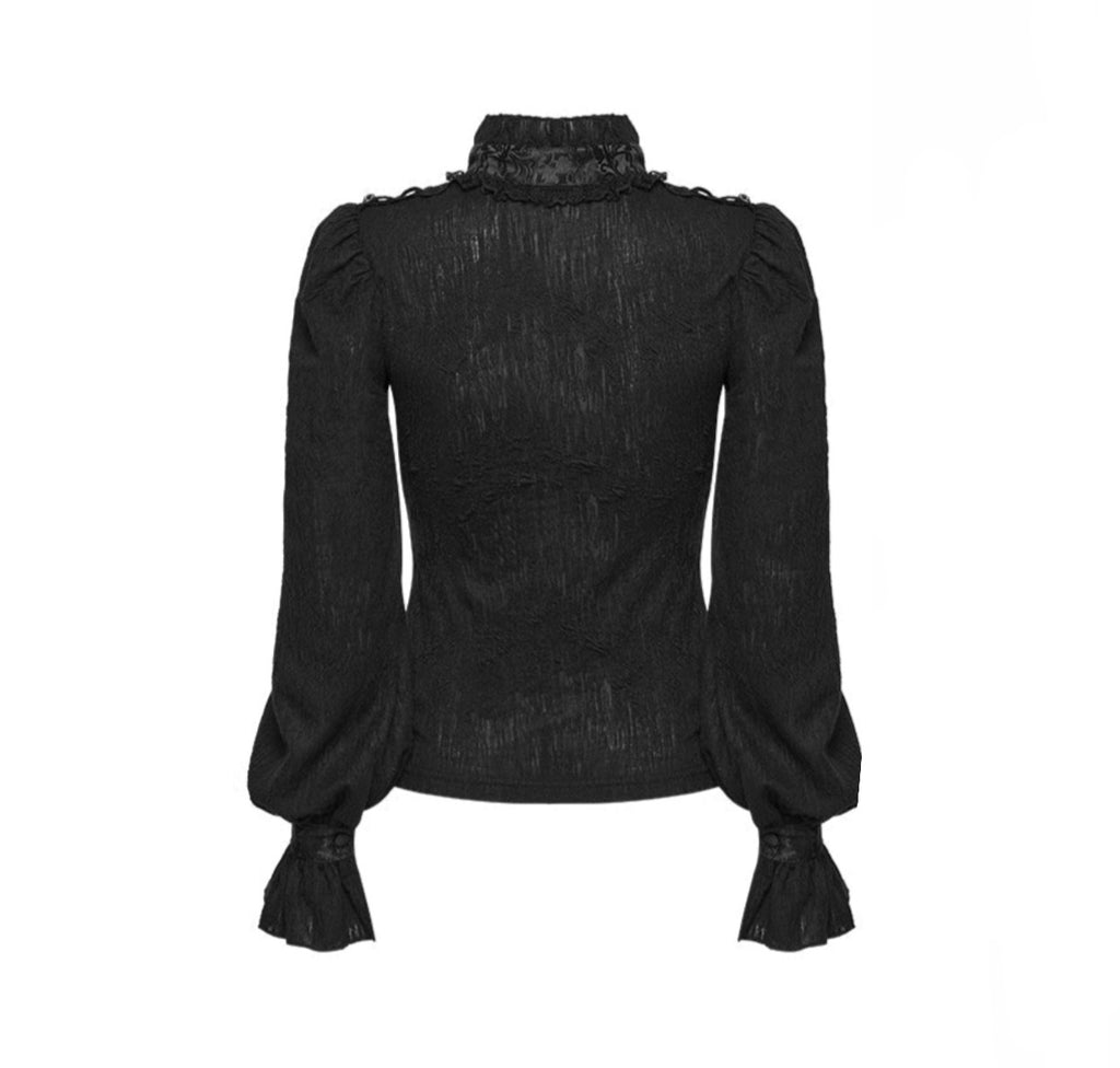 High Neck Laced Blouse