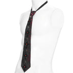 Crucifix Black & Red Gothic Tie