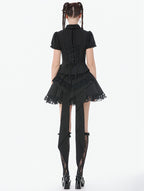 Lolita Doll Ruffle Lace Ribbon Trail Skirt