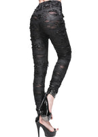 Thigh Net Skeleton Hand Shredded Leggings