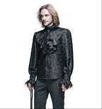 Black Paisley Jacquard Shirt With Cravat