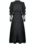 Gothic Lace Puff Sleeve Maxi Dress