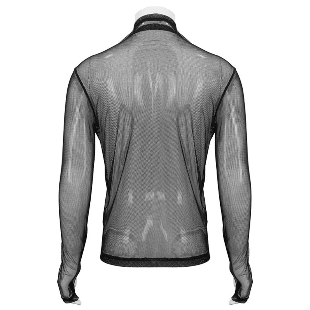 High Neck Casual Mesh Top