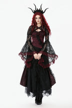 Red Rim Black Lace Bolero