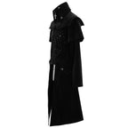 Cape Collar Crucifix Gothic Long Black Coat