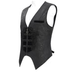 Rose Print Crucifix Waistcoat