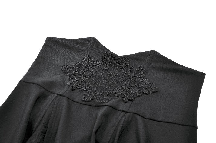 Panel Split Floral Net Maxi Skirt