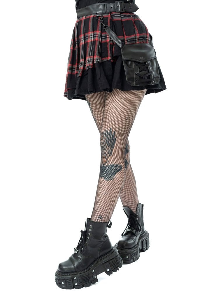 Tartan Belt Bag Mini Skirt